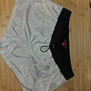 Burberry White and Black Shorts